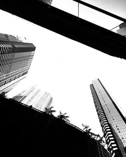 Low angle view of modern building against sky