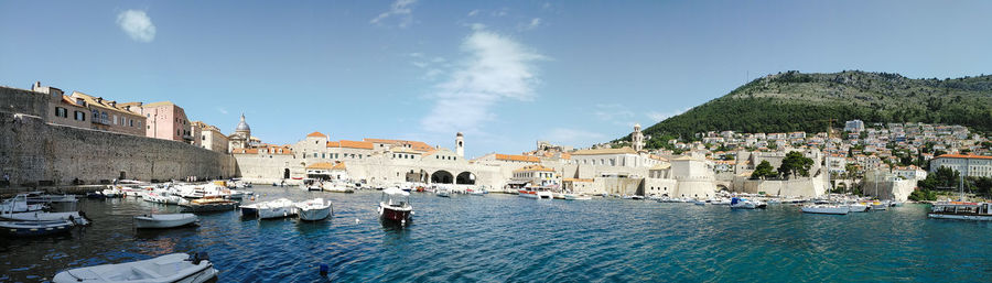 Panorama of dubrovnik harbor