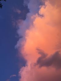 Low angle view of clouds in sky