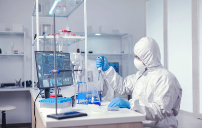 Scientist working in laboratory