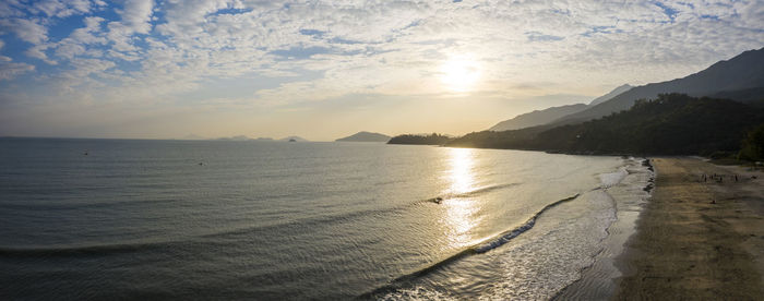 Aerial view of lantau island, hong kong