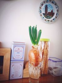 Close-up of food on table