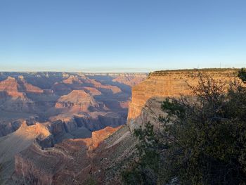 Scenic view of rock formations against sky