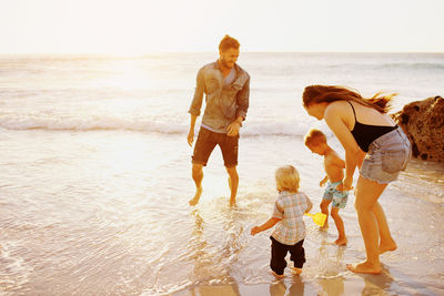 Group of people on beach