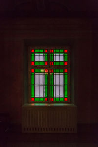 Illuminated light painting on window