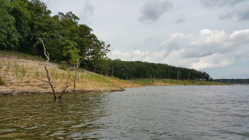 Scenic view of river against sky