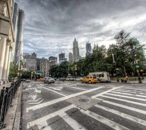 City street against sky