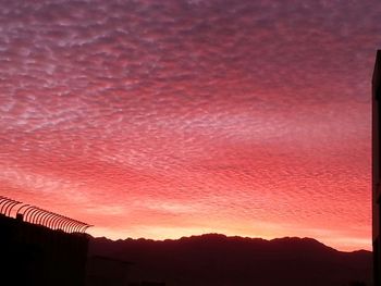 Low angle view of sky at sunset