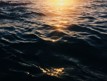 Aerial view of sea against sky