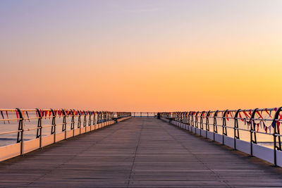 View of bridge against clear sky during sunset