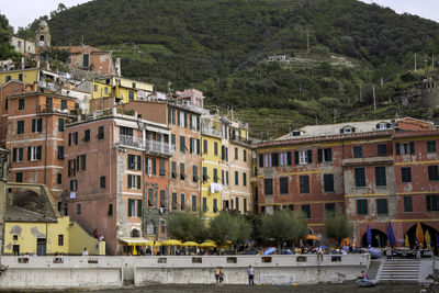 Classic postcard aerial view of vernazza, cinque terre, italy