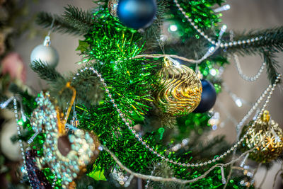 Close-up of christmas tree