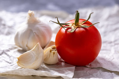 Close-up of cherry tomatoes on table