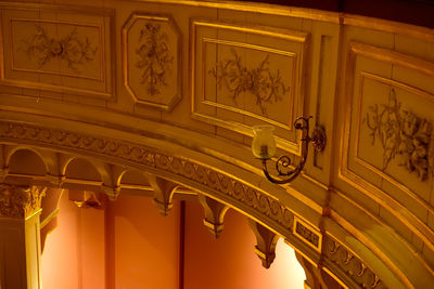 Low angle view of illuminated building