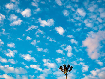 Spotlight pole high up in the sky