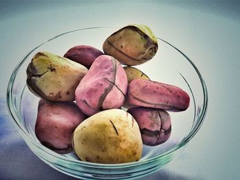 Close-up of food on table