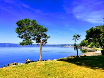Beautiful view of lake of bolsena 