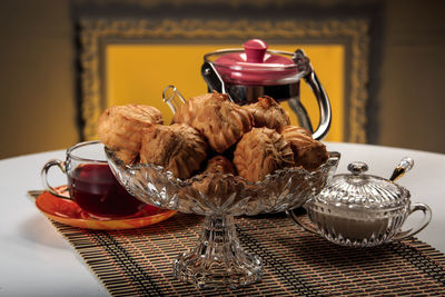 Close-up of coffee on table