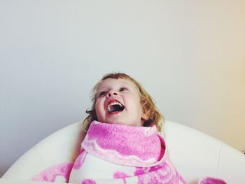 Portrait of smiling girl