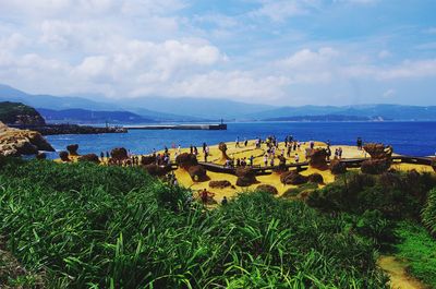 Scenic view of sea against sky