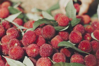 Full frame shot of strawberries
