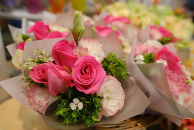 Close-up of rose bouquet