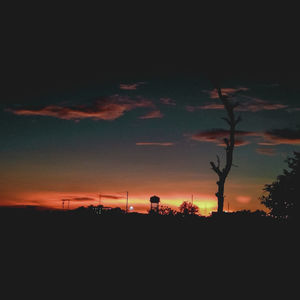 Scenic view of dramatic sky during sunset