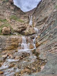 Scenic view of waterfall
