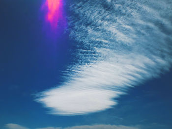 Close-up of sea against blue sky