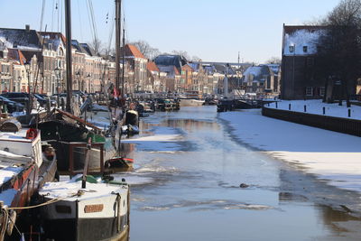 Boats in harbor