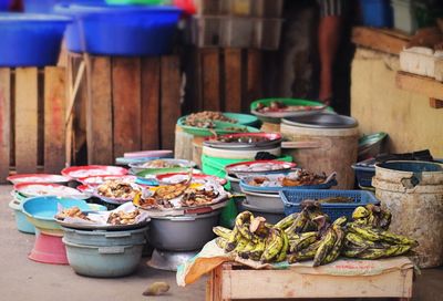 Close-up of vegetables for sale in market