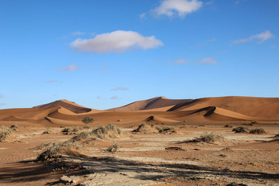 Scenic view of desert against sky