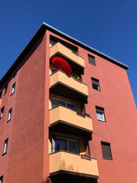 Low angle view of building against clear sky