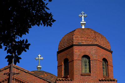 Cathedral against clear sky