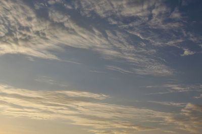 Low angle view of clouds in sky