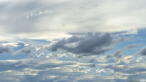 Low angle view of clouds in sky