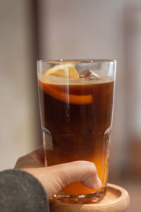 Close-up of coffee on table