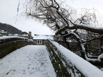 Scenic view of snow covered landscape