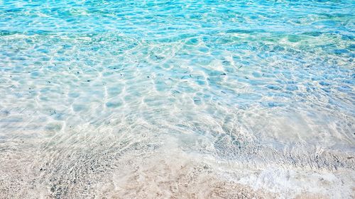 Full frame shot of rippled water in sea