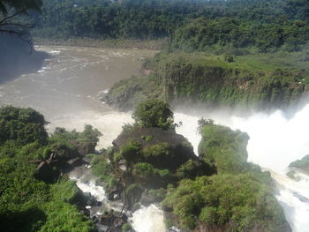 Scenic view of waterfall