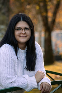 Portrait of smiling young woman