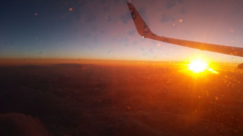 Scenic view of landscape against sky during sunset