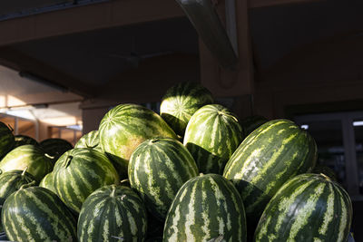 Close-up of fruits for sale at market stall