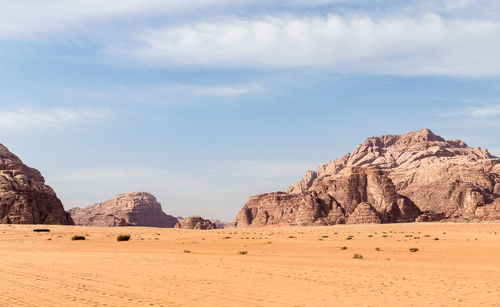 Scenic view of desert against sky