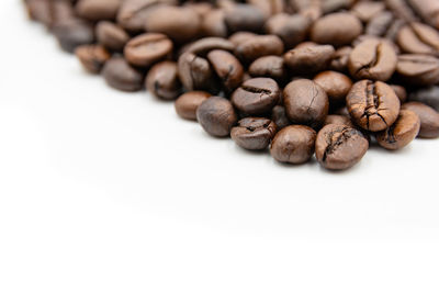 High angle view of coffee beans