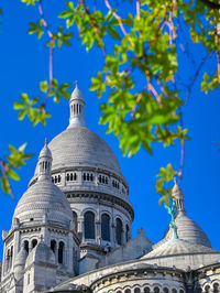 Low angle view of cathedral against blue sky