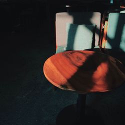 Close-up of chair on table