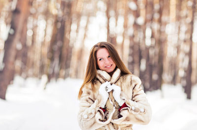 Portrait of woman with ice cream