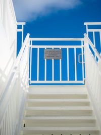 Low angle view of staircase against building