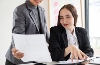 Portrait of businesswoman working at office